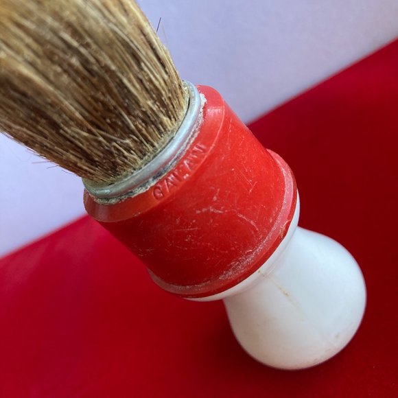 Antique Shaving Brush Broochas GALAN Patented Mens Grooming Natural Bristols - Picture 9 of 9